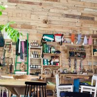 mini shop with fairtrade, local products at CUIB in Iasi