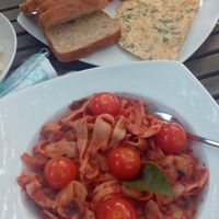 Pasta with tomatoes at CUIB in Iasi