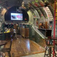 Bar inside the aircraft  at El Avion in Manuel Antonio