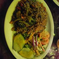 Oriental rice and salad   at El Avion in Manuel Antonio
