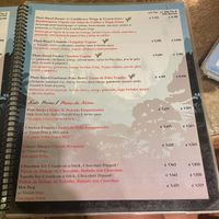 Menu  at El Avion in Manuel Antonio