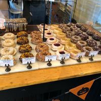 The donuts are cake donuts and all of them are vegan! Pumpkin was my favorite! at Urban Cookies Bakeshop in Phoenix