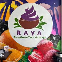 Inside artwork and expansion for RAYA = rise above your average at Acai Raya in San Francisco