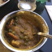 Vegan korma vegtables in coconut sauce at Indian Balti in Fuengirola
