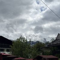 View on the Zugspitze und Alpspitze  at Fischers Mohrenplatz in Garmisch Partenkirchen