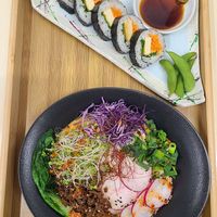 Vegan sushi with tantan udon. at Vegan Peace OTEMACHI  in Hiroshima