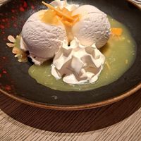 Vegan almond ice-cream at Mykene in Leuven