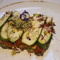 Raw lasagne  at Tanya's Cafe in South West London