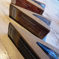 Cheese cake choices at Tanya's Cafe in South West London