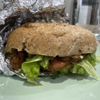 Sandwich with Seitan & lettuce  #Veganuary at 'O Grin in Naples