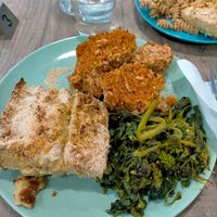 Terno con: gattò di patate, timballo di riso, friarielli at 'O Grin in Naples