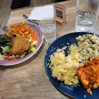 Trio of dishes: incl. lasagna, beans and couscous at 'O Grin in Naples