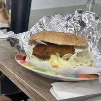 Veggie Burger (can add grilled veggies, mayo, ketchup & mustard)  at 'O Grin in Naples