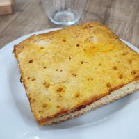 "Croque-monsieur" (with vegan cheese and vegan ham)  at 'O Grin in Naples