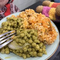 Rice with pumpkin and peas  at 'O Grin in Naples