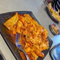 Vegan Tteok-bokki
(Spicy rice cakes in a rich, savoury broth) at Joomak Sheffield in Sheffield