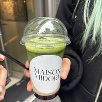 Strawberry matcha latte  at Maison Midori in Bonn