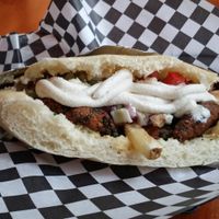 Falafel and Fries at Eggs and Plants in Seattle