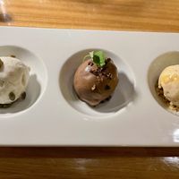 Ice cream (double chocolate, praline, pistachio)  at Marmalade in San Juan