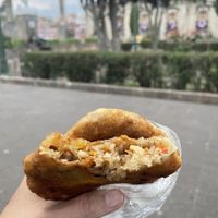 The stall is takeaway only but it’s nice to eat them at the main plaza right nearby  at Comida Taiwanesa in Quetzaltenango