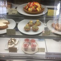 Dessert case at Vege Cafe Lotus in Toyohashi