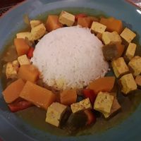 Tofu al curry at Shangri-La in Ourense