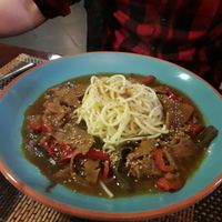 Teriyaki de seitán at Shangri-La in Ourense