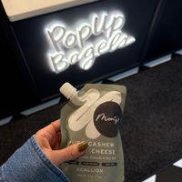 Vegan cream cheese  at PopUp Bagels in Atlanta