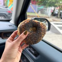 Poppy seed bagel at PopUp Bagels in Atlanta