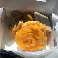 My vegan sampler at Radhe Sweets and Catering in Anaheim