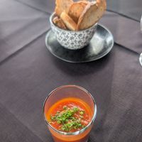 Tomato soup with toast at Höllsteiner Hof in Steinen