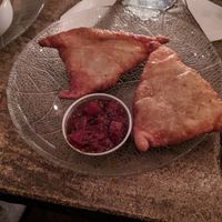 Vegan samosa at Krishna Veggie in Buenos Aires