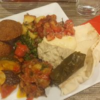 Vegan food from the buffet at Paerkli in St Gallen