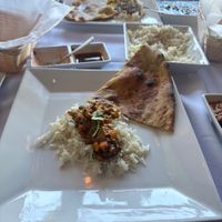 Vegetable curry with Naan   at Nirvana Fine Dine Indian Restaurant in Huntington