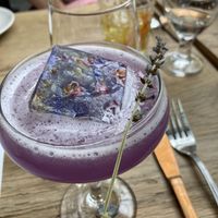 Lavender cocktail!  at Thyme and Tonic in New York City