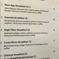 Breakfast Menu (1); served until noon at Mood Food Energy Cafe in Yangshuo