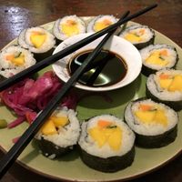 Mango Sushi Roll (Vegan) at Mood Food Energy Cafe in Yangshuo