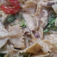 Vegan pasta at Mood Food Energy Cafe in Yangshuo