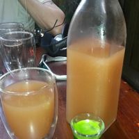 Kombucha and Wheatgrass shot at Mood Food Energy Cafe in Yangshuo