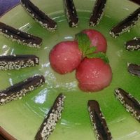 Vegan desert at Mood Food Energy Cafe in Yangshuo