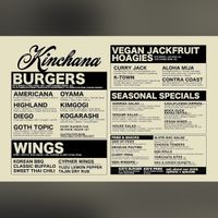Current menu may 2026  at Kinchana in San Diego