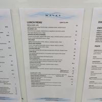 Menu at Waves Port Campbell in Port Campbell