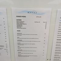 Menu at Waves Port Campbell in Port Campbell
