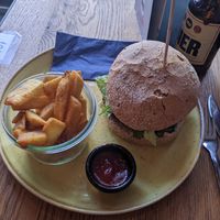 Vegan Burger und Pommes at Hamburgerei in Munich