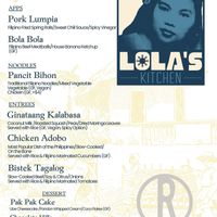 Menu (2025)   at Lola's Kitchen in Sister Bay