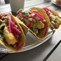 Brunch tacos— so good and filling!  at LULU GREEN in Cambridge