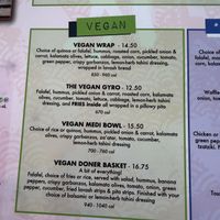 Many options on the menu are easy to make vegan. So many good vegan sauces   at Spitz Mediterranean Street Food - Denver in Denver