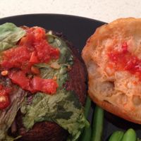 Mushroom burger at Square Pub in Decatur