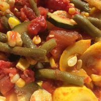 Succotash (vegan, can add tofu if you like) at Bistro at the Bijou in Knoxville