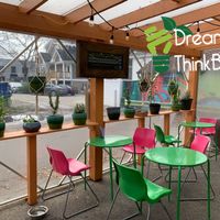 Outside Patio at Ezra's Enlightened Cafe in Indianapolis